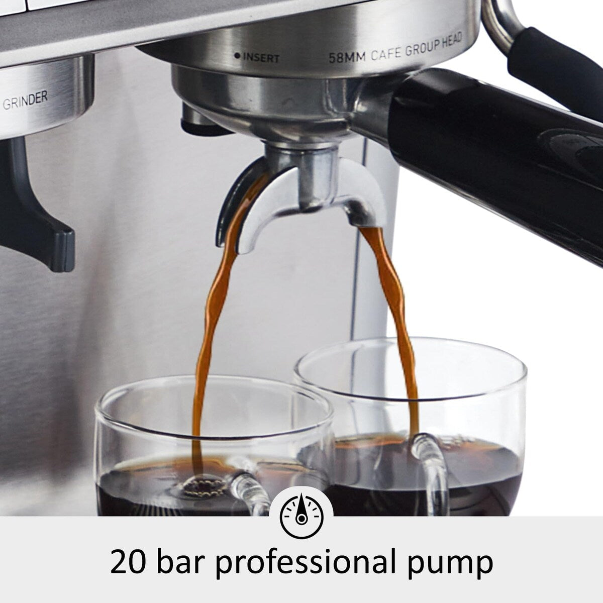 Machine à café expresso avec broyeur intégré et réservoir d'eau de 2,8 L.