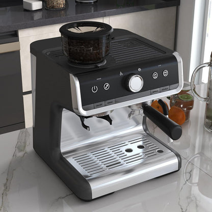 Machine à café expresso avec broyeur intégré et réservoir d'eau de 2,8 L.
