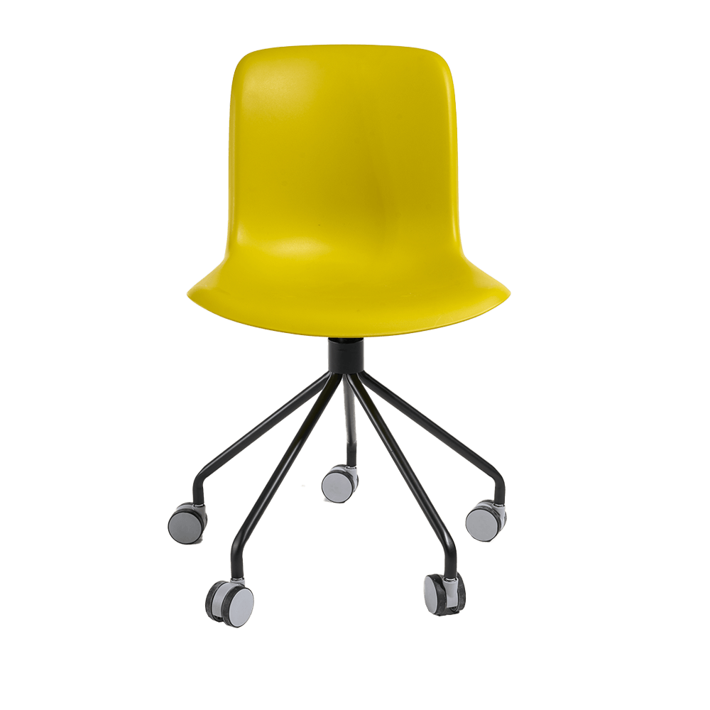 Chaque chaise est équipée d'une roulette en acier à 5 branches.