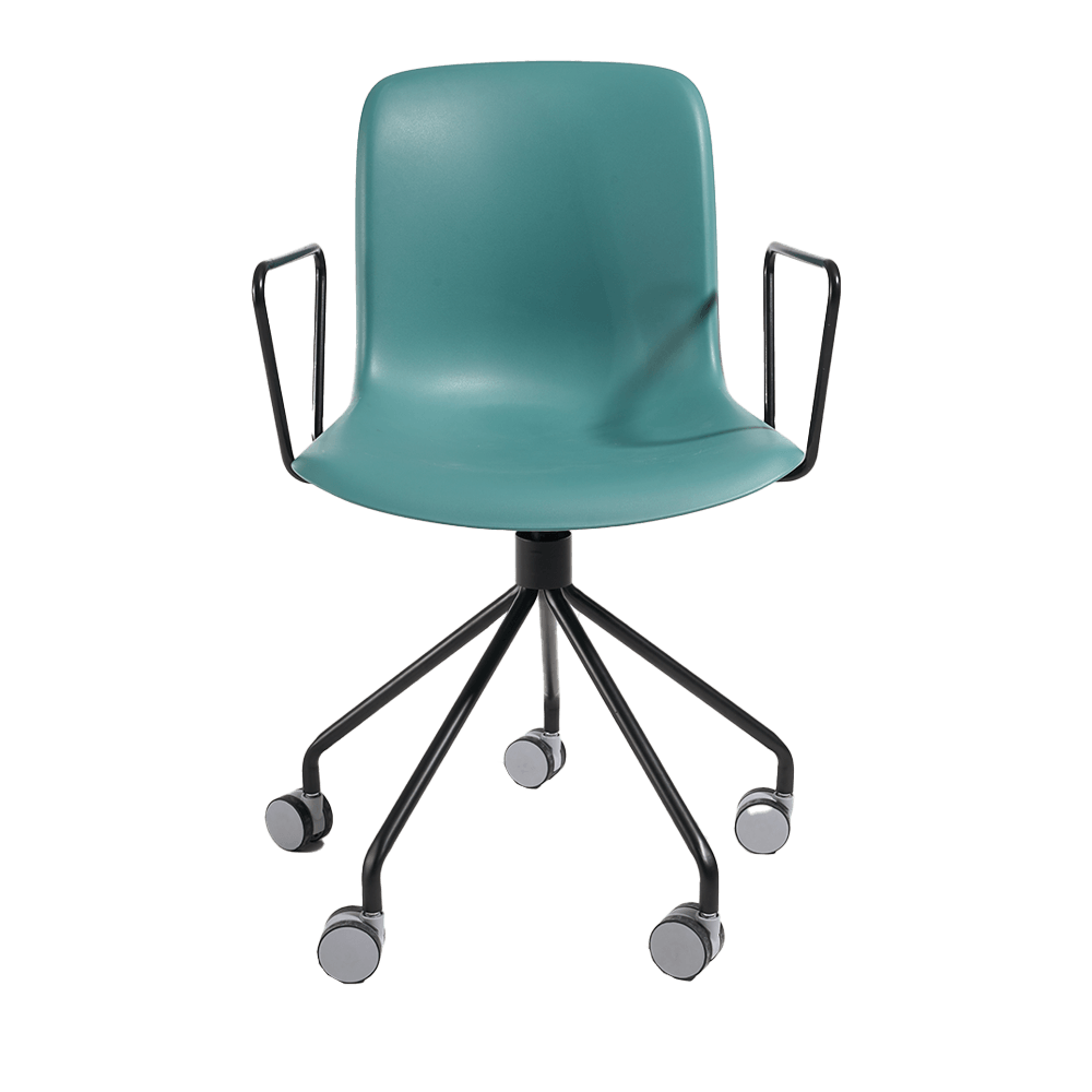 Chaque chaise est équipée d'une roulette en acier à 5 branches.