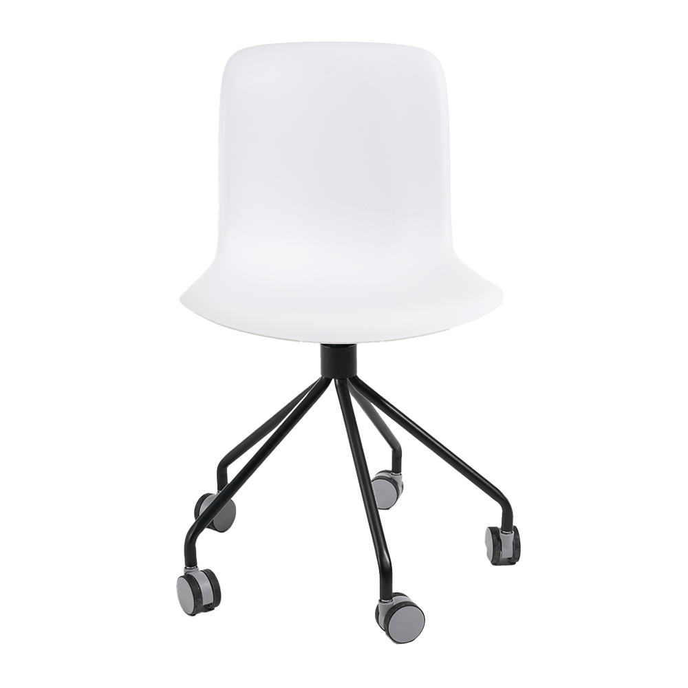 Chaque chaise est équipée d'une roulette en acier à 5 branches.