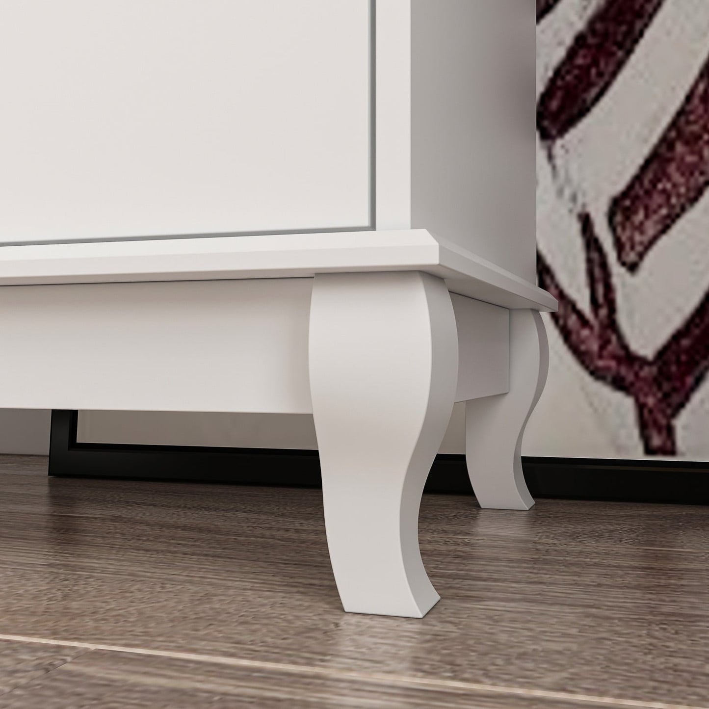 Commode double à 10 tiroirs pour chambre à coucher, blanche, grand espace de rangement