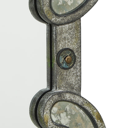 Miroir mural Fantina à panneaux argentés antiques par iNSPIRE Q Classic