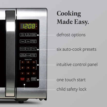 Four à micro-ondes Farberware de 1,6 pi³, en acier inoxydable brossé