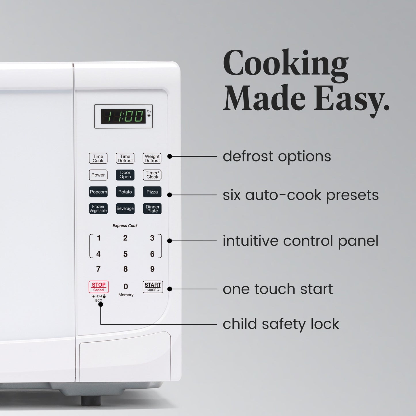 Four à micro-ondes de comptoir Farberware 1000 watts, 31 litres (1,1 pi³), avec éclairage DEL et sécurité enfant