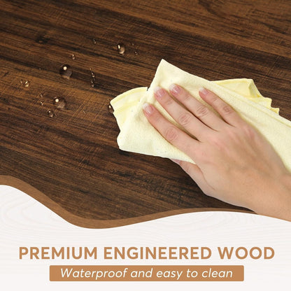 Table de salle à manger de style campagnard pour 6 personnes, table de cuisine rectangulaire en bois de 180 cm (70,8 pouces).