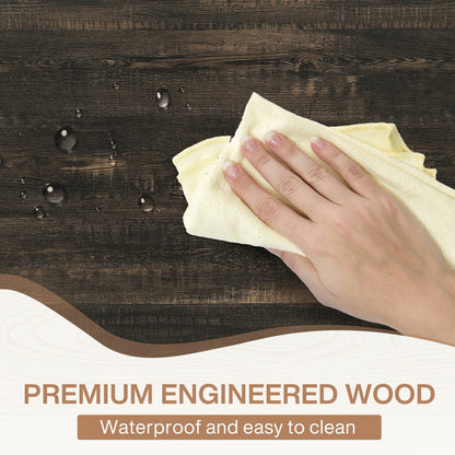 Table de salle à manger de style campagnard pour 6 personnes, table de cuisine rectangulaire en bois de 180 cm (70,8 pouces).