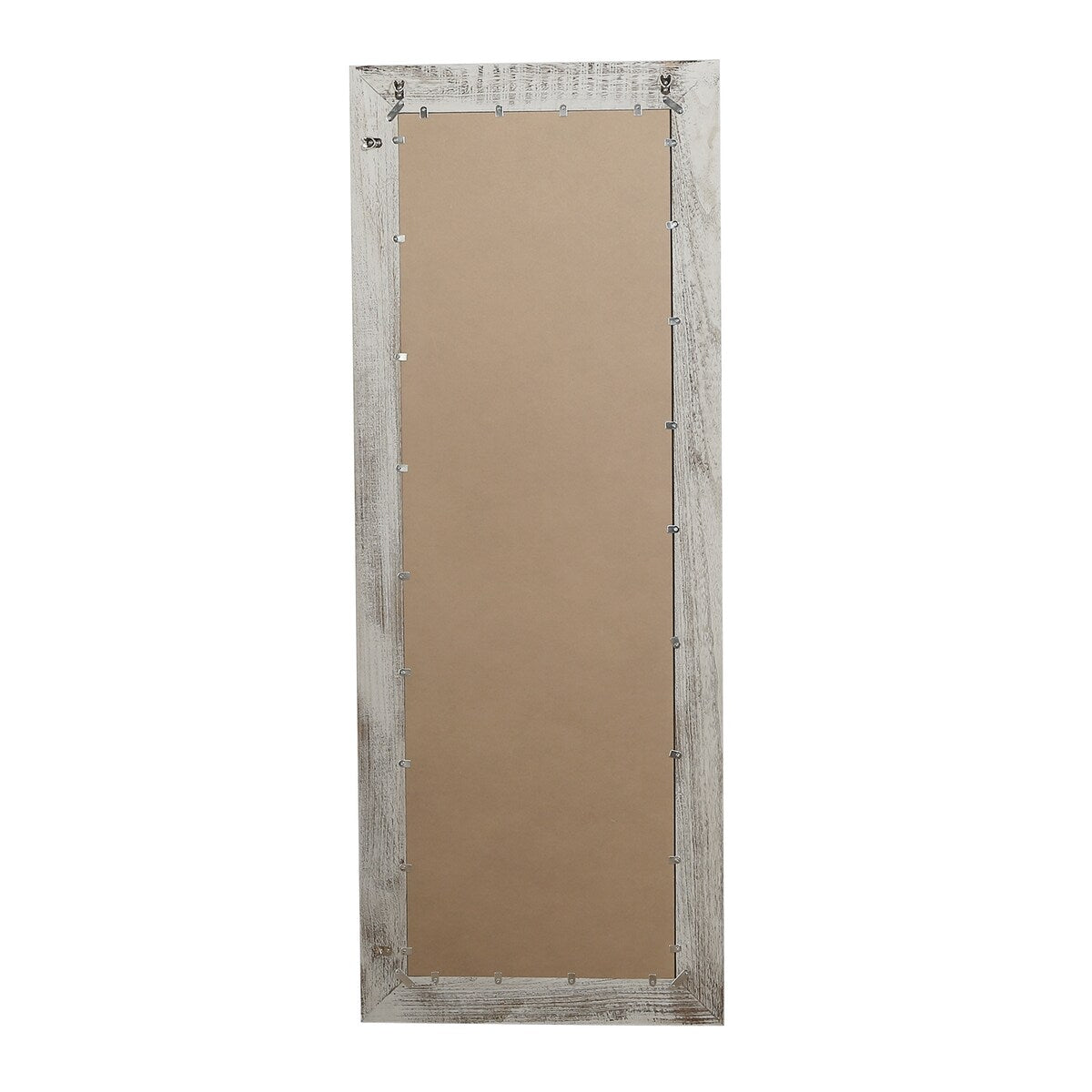 Miroir sur pied rustique encadré en bois, style ferme - 65 x 24