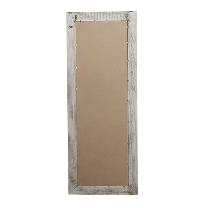 Miroir sur pied rustique encadré en bois, style ferme - 65 x 24