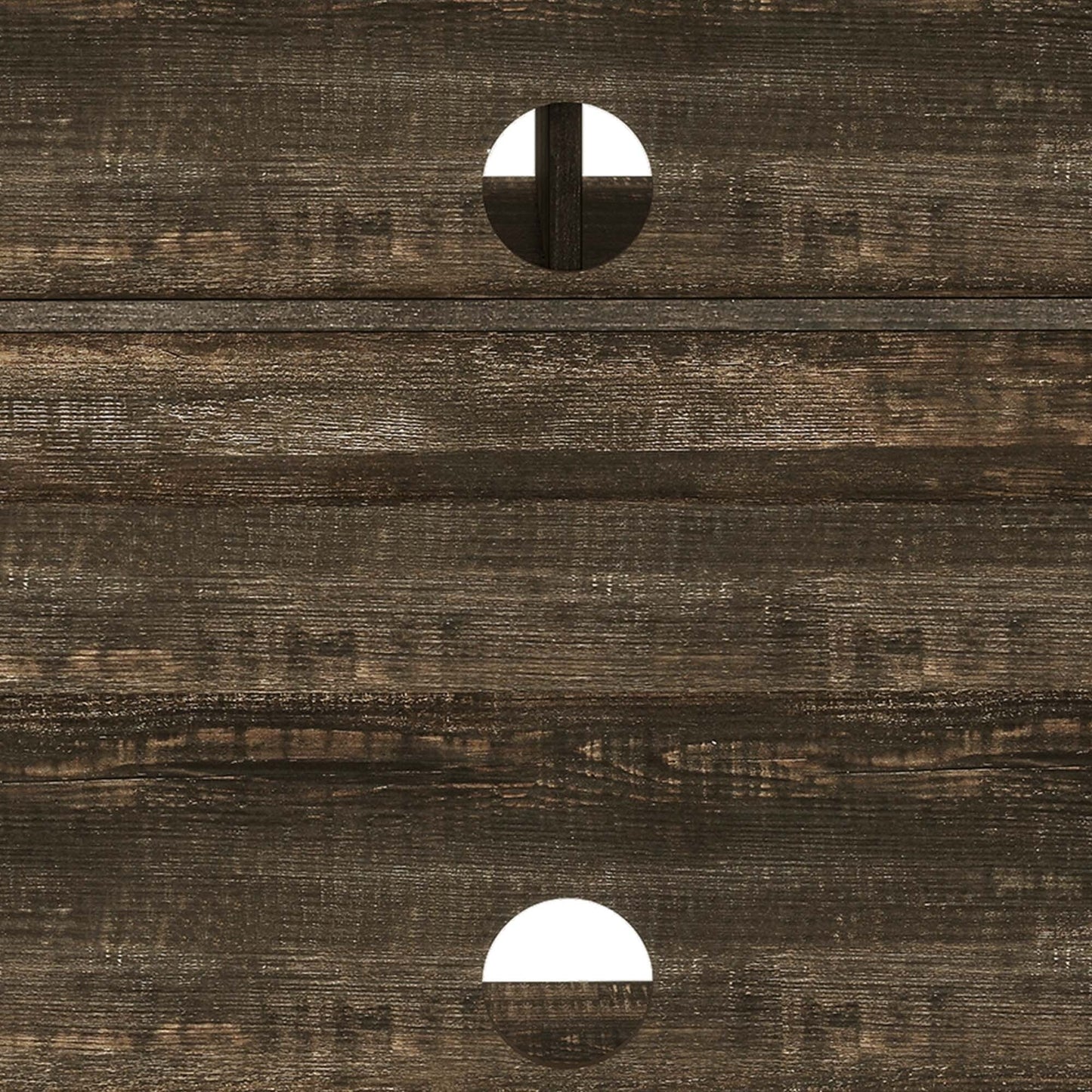 Meuble TV de style campagnard pour téléviseur jusqu'à 65 pouces avec portes et étagères ouvertes, console multimédia et prise électrique.