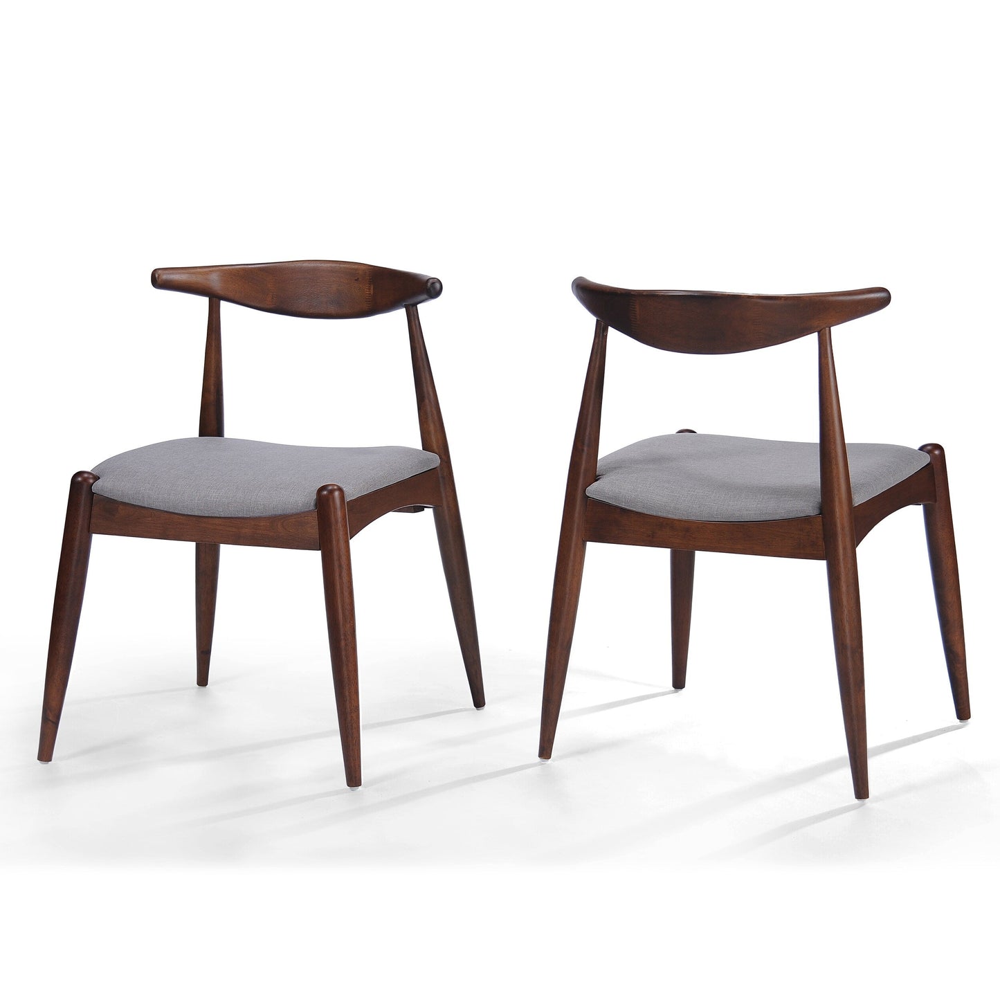 Chaises de salle à manger Francie style Mid-Century Modern (lot de 2) par Christopher Knight Home - 52 cm (L) x 51,4 cm (l) x 75,6 cm (H)