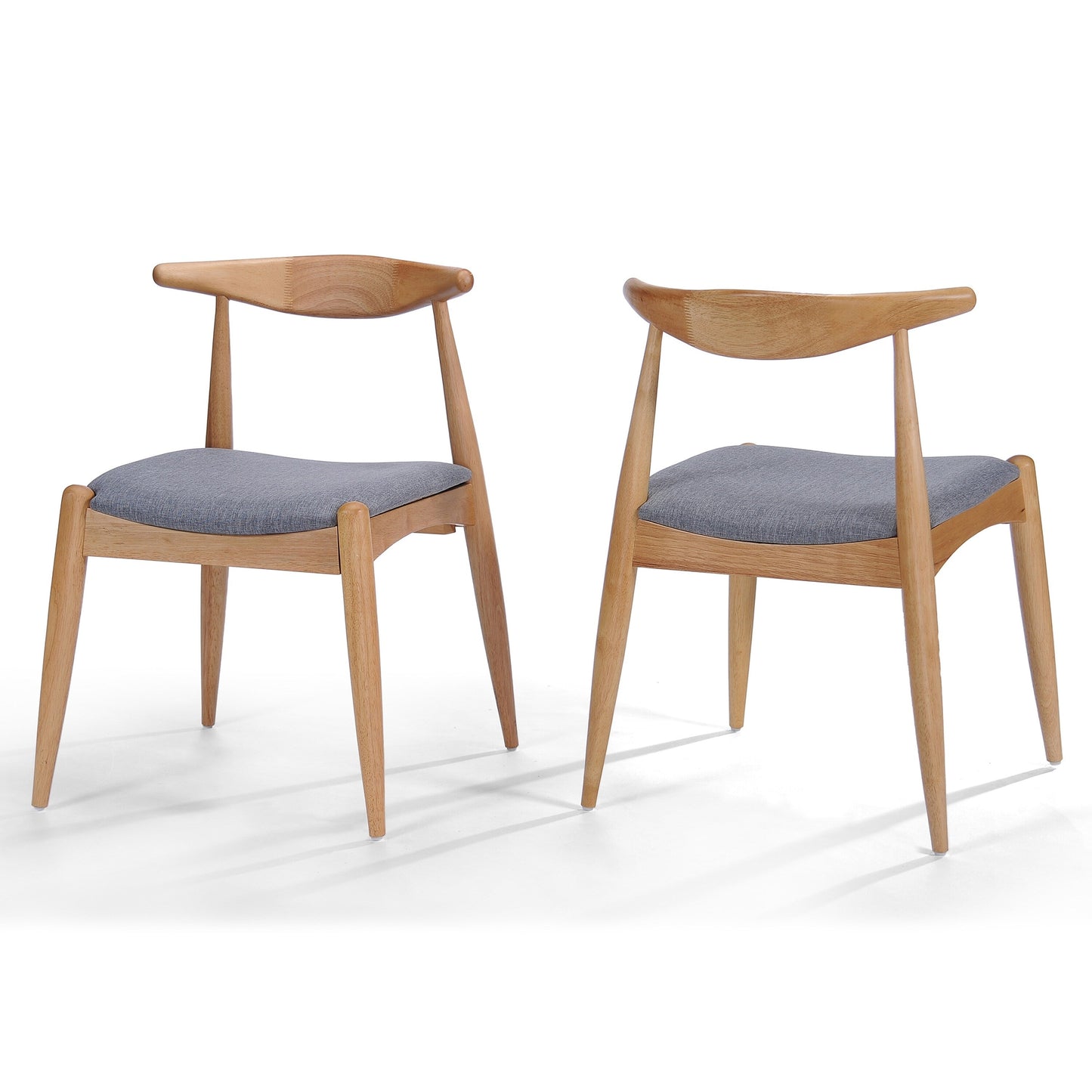 Chaises de salle à manger Francie style Mid-Century Modern (lot de 2) par Christopher Knight Home - 52 cm (L) x 51,4 cm (l) x 75,6 cm (H)