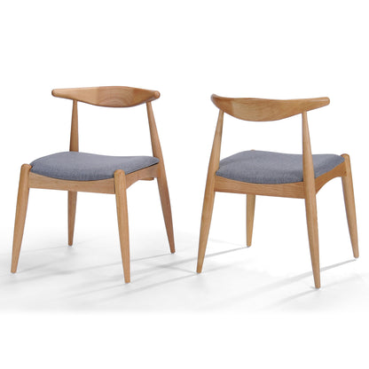 Chaises de salle à manger Francie style Mid-Century Modern (lot de 2) par Christopher Knight Home - 52 cm (L) x 51,4 cm (l) x 75,6 cm (H)