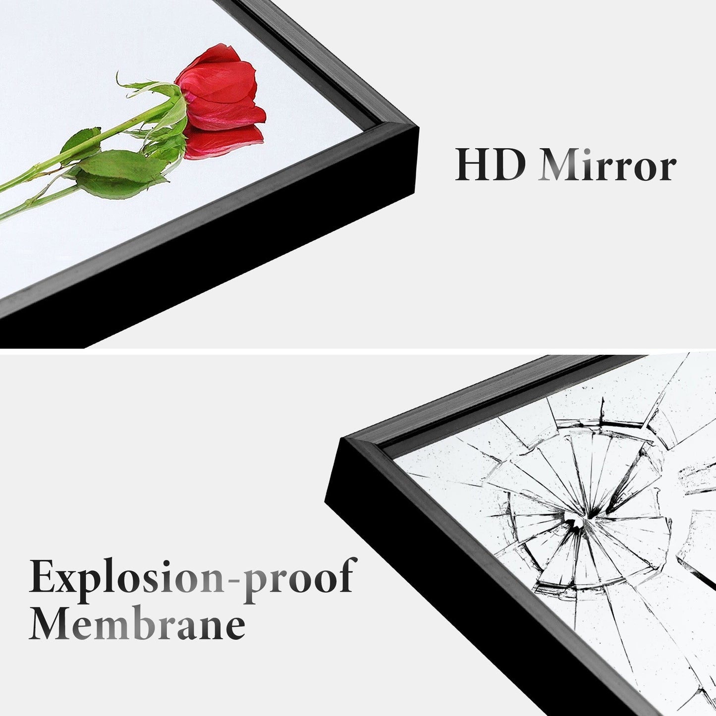 Miroir pleine longueur, grand miroir mural, miroir en pied