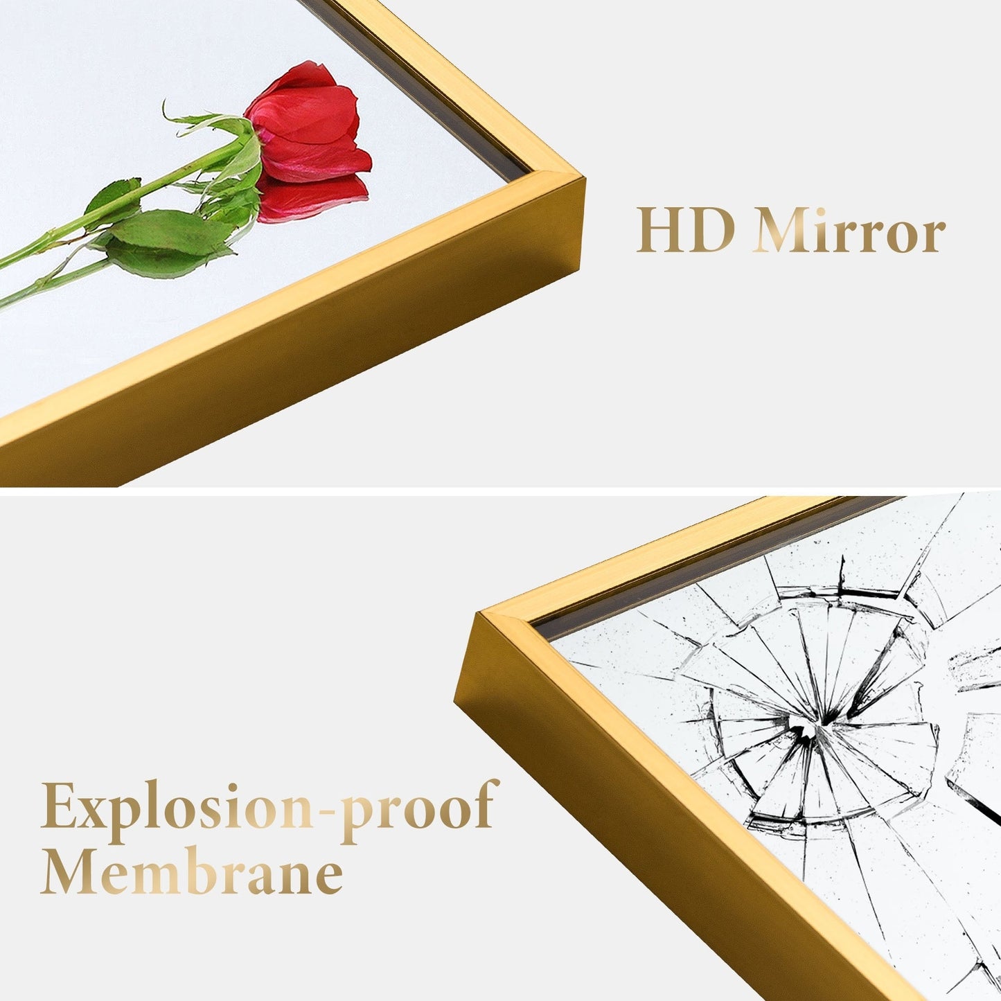 Miroir pleine longueur, grand miroir mural, miroir en pied