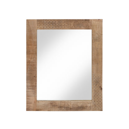Miroir mural rustique Carina en bois massif naturel de Furniture of America