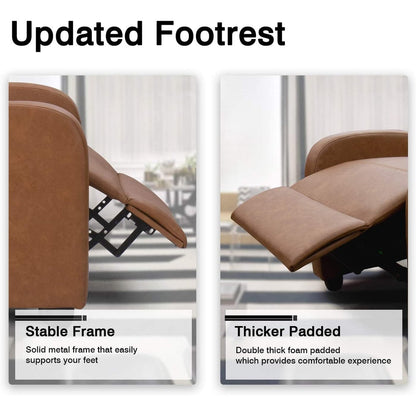 Canapé inclinable Furniwell en cuir PU avec assise et dossier rembourrés.