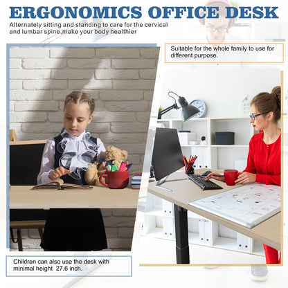 Bureau assis-debout électrique réglable en hauteur Futzca avec panneau de jonction