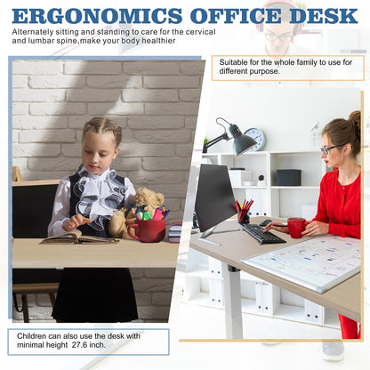 Bureau assis-debout électrique réglable en hauteur Futzca avec panneau de jonction