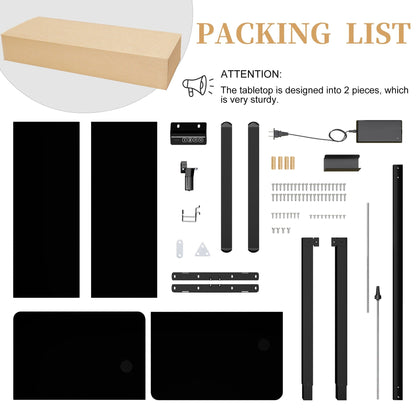 Bureau assis-debout électrique réglable en hauteur Futzca avec panneau de jonction