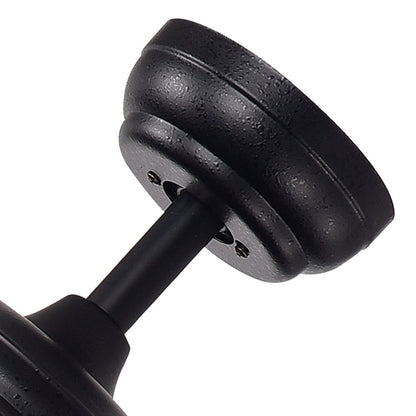 Ventilateur de plafond lumineux Garlow à 5 pales, noir mat, avec lustre à coupelles en cristal en forme de fleur (télécommande incluse) - 132 cm de diamètre