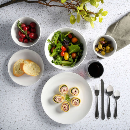 Service de table Gibson Home All U Need 60 pièces (assiettes, bols, verres, fourchettes, cuillères et couteaux) pour 6 personnes