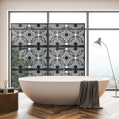 Clôture de séparation de pièce Glitzhome 6 pi galvanisée à motifs floraux, 3 panneaux