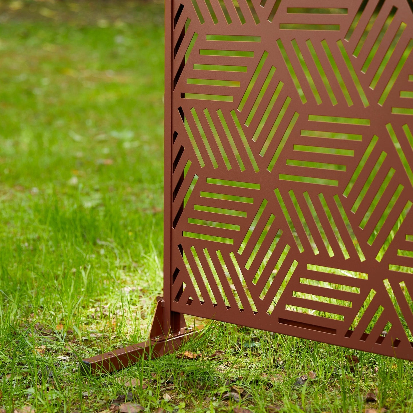 Clôture de séparation de pièce Glitzhome 6 pi galvanisée à motifs floraux, 3 panneaux