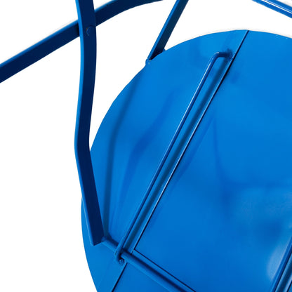 Ensemble bistro pliant d'extérieur en métal Glitzhome, 3 pièces : table et chaises de patio