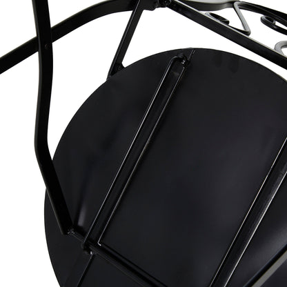 Ensemble bistro pliant d'extérieur en métal Glitzhome, 3 pièces : table et chaises de patio