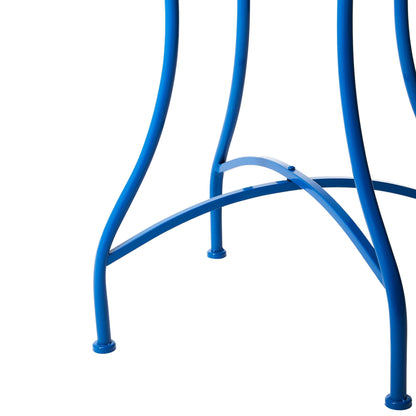 Ensemble bistro pliant d'extérieur en métal Glitzhome, 3 pièces : table et chaises de patio