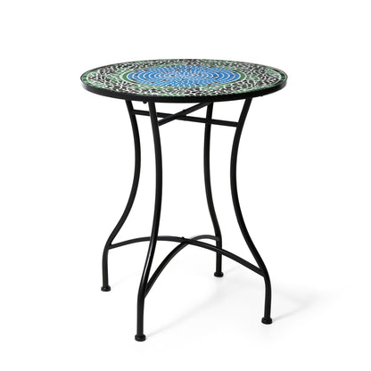 Ensemble bistro pliant d'extérieur en métal Glitzhome, 3 pièces : table et chaises de patio