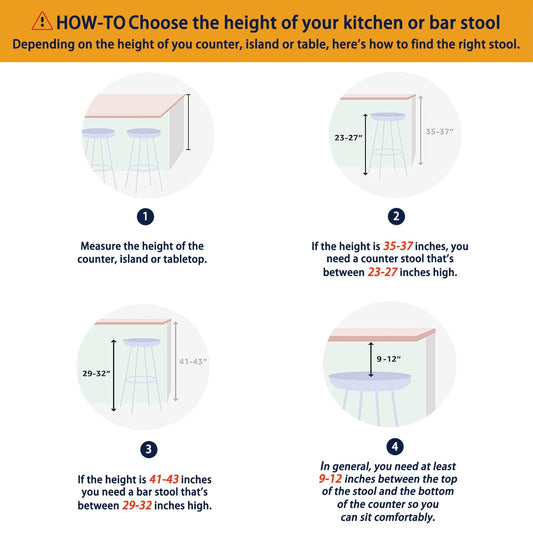 Ensemble de 2 ou 4 tabourets de bar pivotants modernes en bois, hauteur comptoir et bar, Glitzhome