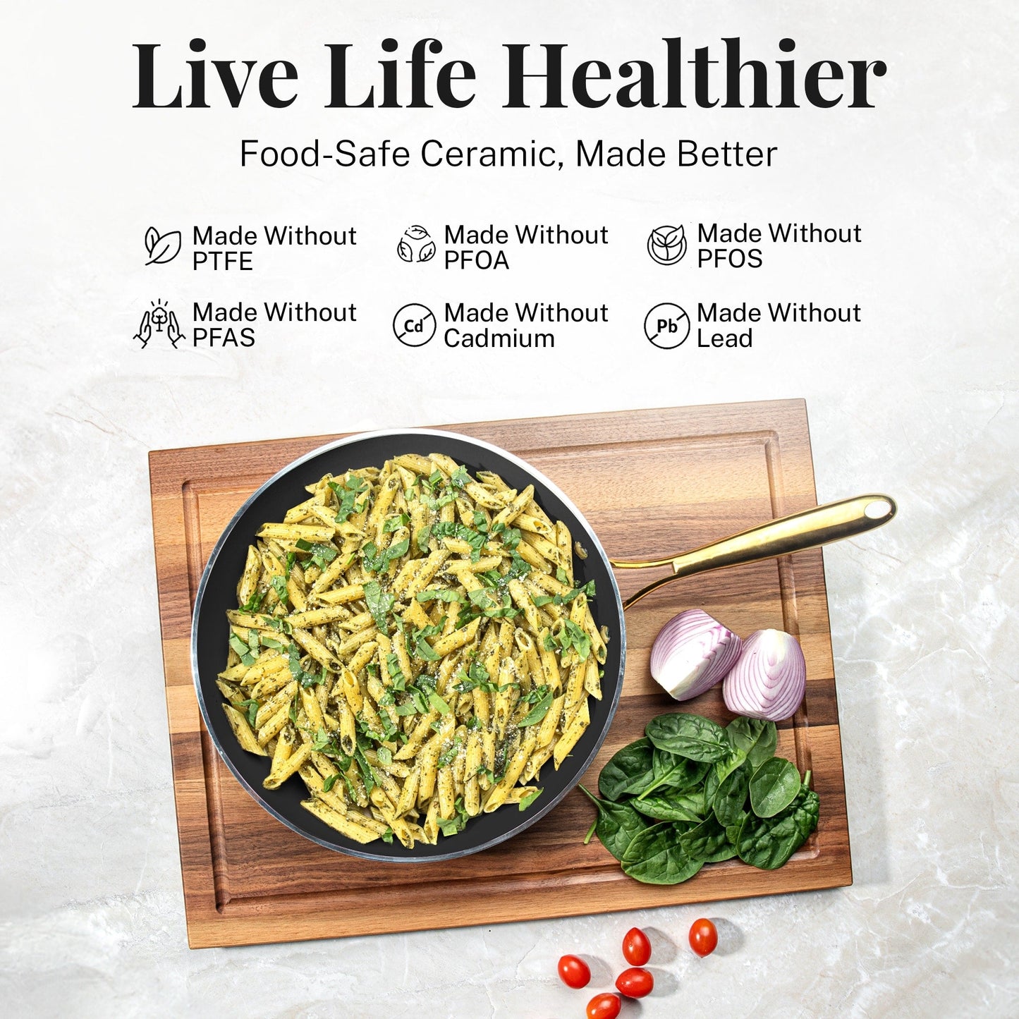 Ensemble de 15 pièces de casseroles et poêles Gotham Steel noires en céramique ultra antiadhésive avec ustensiles