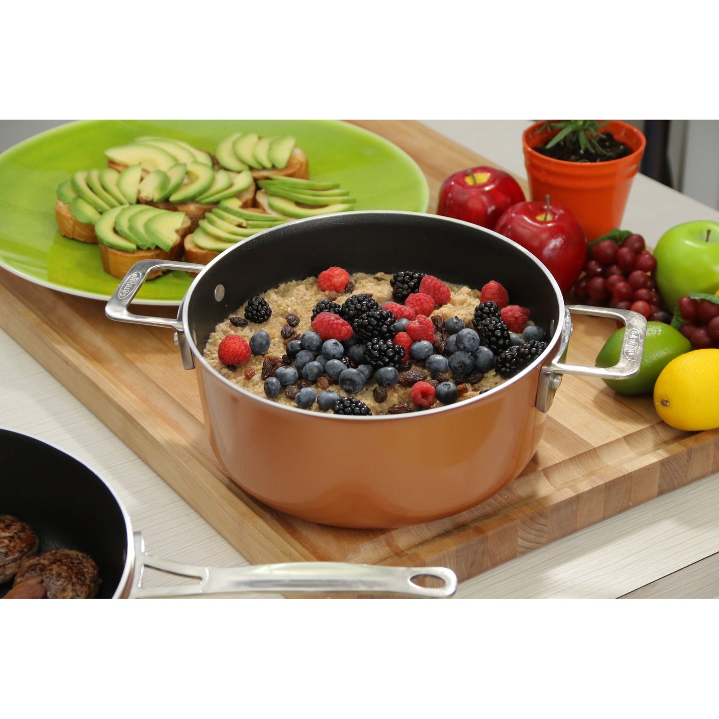 Ensemble de 10 pièces de casseroles et poêles antiadhésives Gotham Steel, couleur cuivre