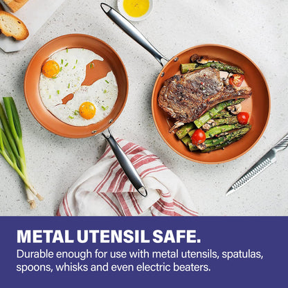 Ensemble de 20 pièces de batterie de cuisine et de pâtisserie Gotham Steel Pro en acier anodisé dur