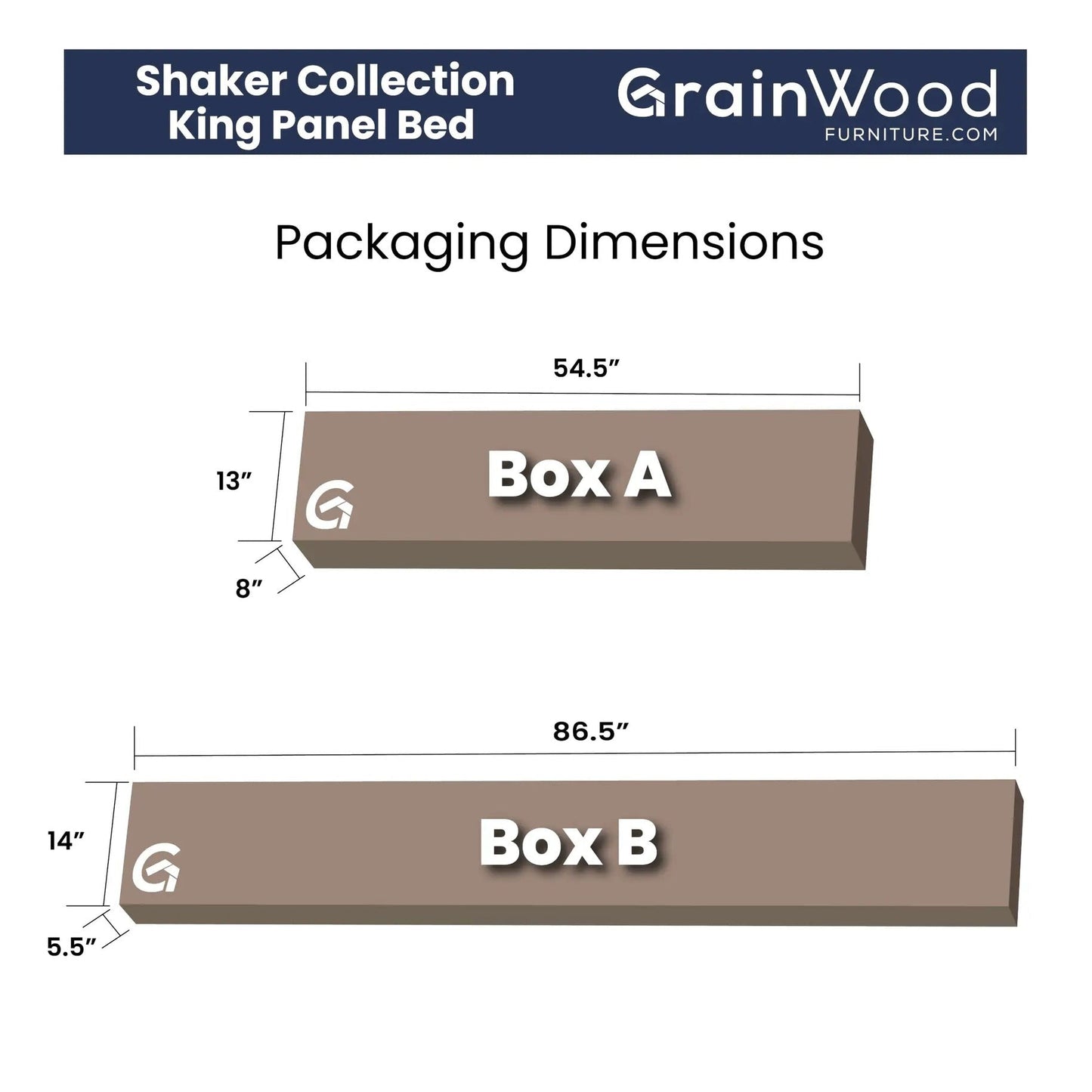 Lit plateforme en bois massif de style Shaker, meuble en bois grainé