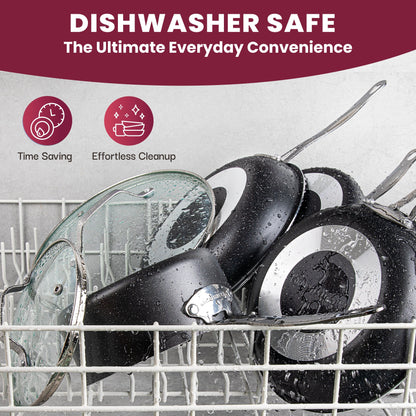 Ensemble de 20 pièces de casseroles et poêles antiadhésives Granitestone