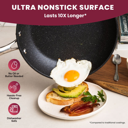 Ensemble de 20 pièces de casseroles et poêles antiadhésives Granitestone