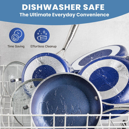 Ensemble de 20 pièces de batterie de cuisine antiadhésive Granitestone Blue