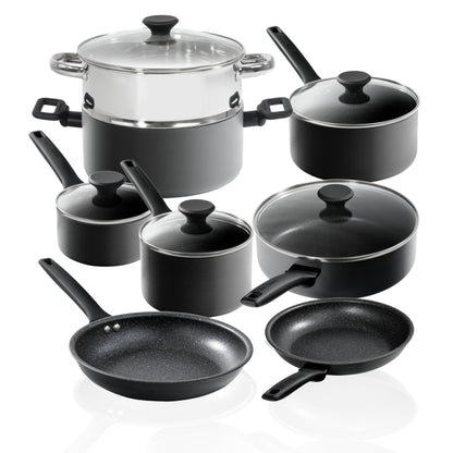 Ensemble de 13 pièces de batterie de cuisine antiadhésive Granitestone Pro Premier en aluminium anodisé dur