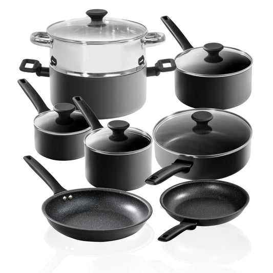 Ensemble de 13 pièces de batterie de cuisine antiadhésive Granitestone Pro Premier en aluminium anodisé dur