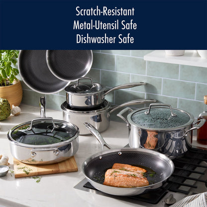Ensemble de 3 poêles à frire HENCKELS Paradigm avec spatule et cuillère de service offertes - 5 pièces
