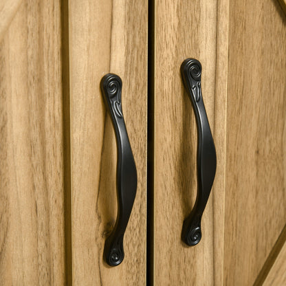 Buffet/meuble de rangement style porte de grange HOMCOM 32, idéal pour le salon ou l'entrée.