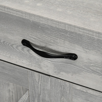 Buffet/meuble de rangement style porte de grange HOMCOM 32, idéal pour le salon ou l'entrée.