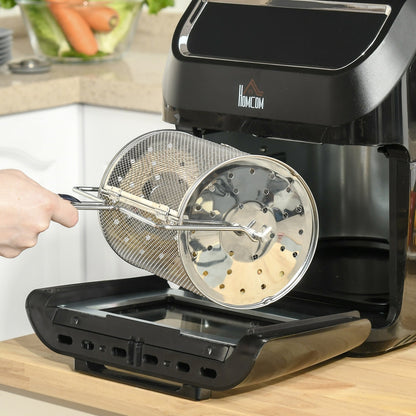 Four à air chaud HOMCOM grand format familial, idéal pour cuisiner sur le plan de travail - 31,75 x 33,7 cm x 36,9 cm