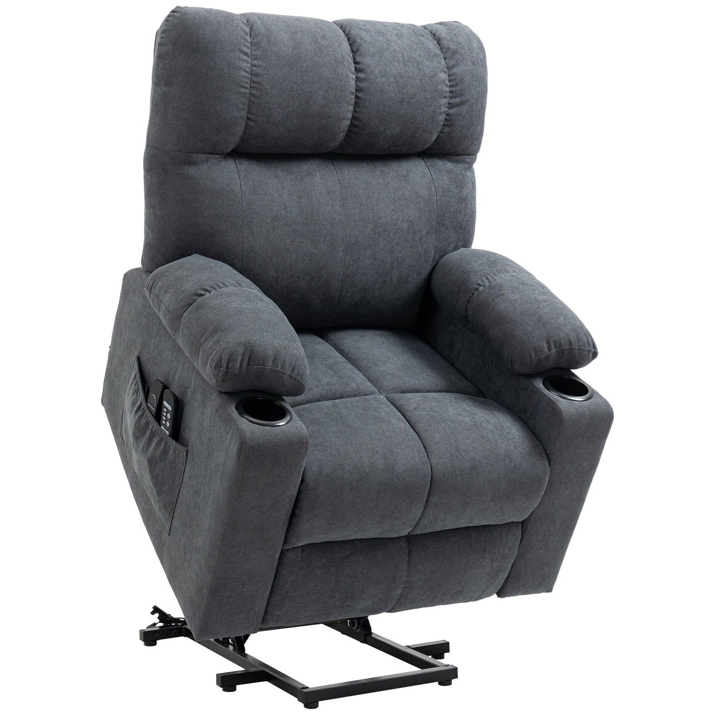 Fauteuil releveur électrique HOMCOM pour personnes âgées, fauteuil inclinable surdimensionné pour salon avec télécommande