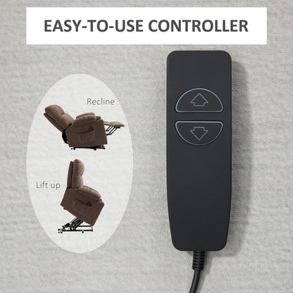 Fauteuil releveur électrique HOMCOM pour personnes âgées, fauteuil inclinable surdimensionné pour salon avec télécommande