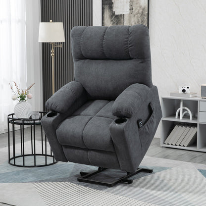 Fauteuil releveur électrique HOMCOM pour personnes âgées, fauteuil inclinable surdimensionné pour salon avec télécommande