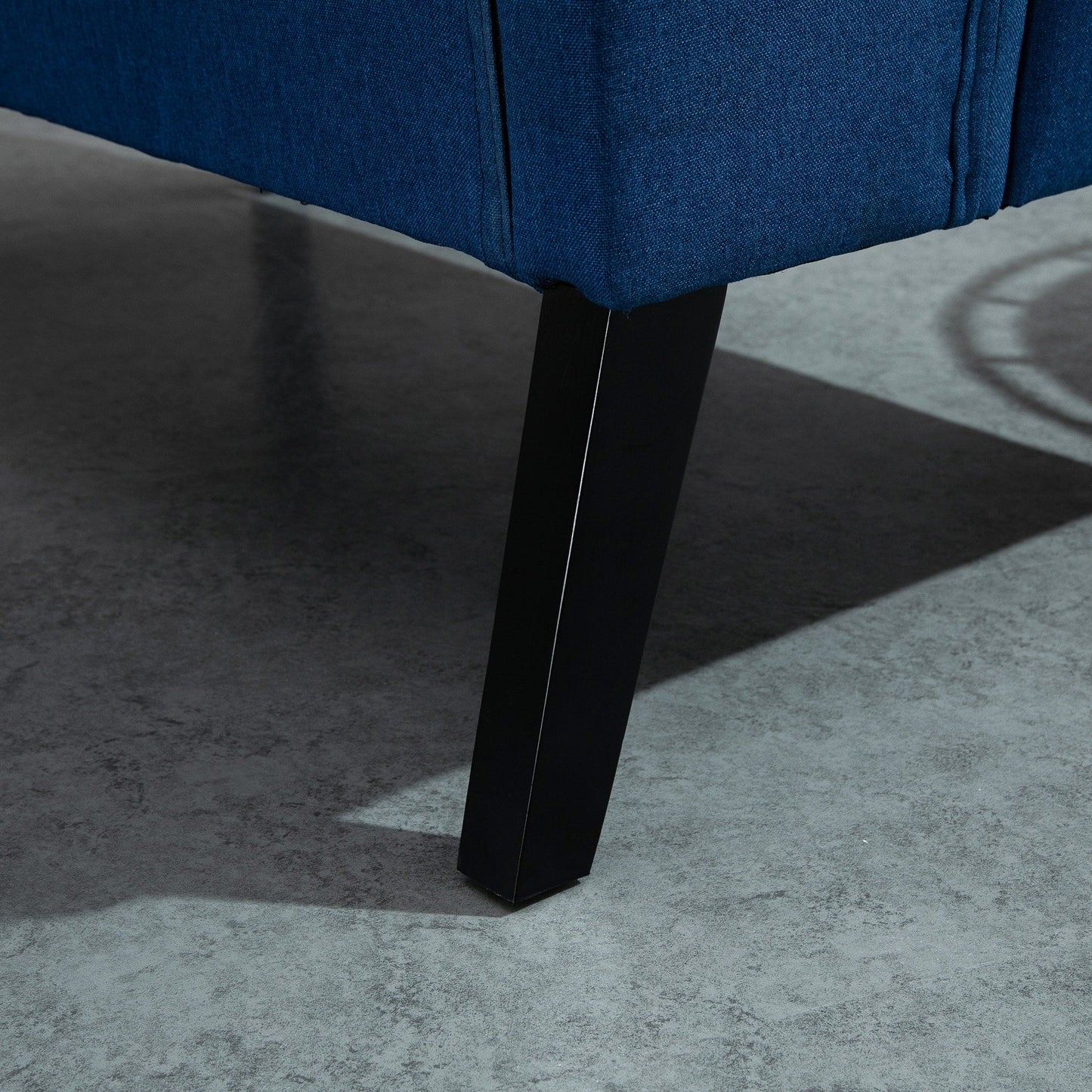 Canapé deux places HOMCOM en lin capitonné, sans accoudoirs, avec pieds en bois - 73 x 110 x 93 cm